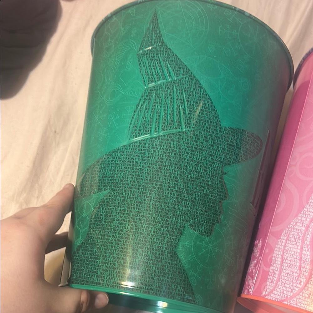 Green and Pink Wicked Storage Bins - Picture 4 of 4